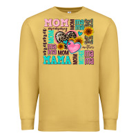 Antique Gold mom mama mommy with hearts Premium Sweatshirt - AdoDesignShop