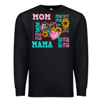 Black mom mama mommy with hearts Premium Sweatshirt - AdoDesignShop