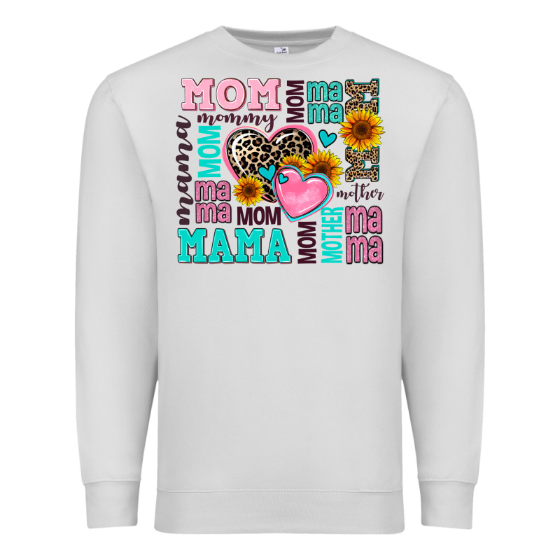 Mom Mama Mommy With Hearts Premium Sweatshirt by AdoDesignShop | Teevron