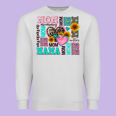 Mom Mama Mommy With Hearts Premium Sweatshirt Designed By Adodesignshop