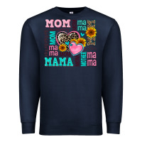 Navy mom mama mommy with hearts Premium Sweatshirt - AdoDesignShop