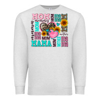 Oatmeal Heather mom mama mommy with hearts Premium Sweatshirt - AdoDesignShop