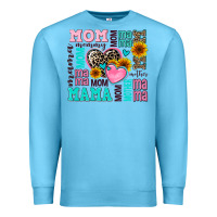 Ocean Blue mom mama mommy with hearts Premium Sweatshirt - AdoDesignShop