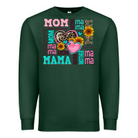 Sports Green mom mama mommy with hearts Premium Sweatshirt - AdoDesignShop