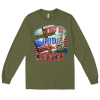 Army Green This is gods country Long Sleeve Tee - FaDigitalArtStudio