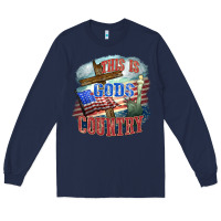 Navy This is gods country Long Sleeve Tee - FaDigitalArtStudio