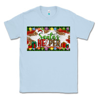 Dusty Blue Christmas Santa's Helper Classic Tee - Artiststas