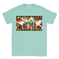 Seafoam Christmas Santa's Helper Classic Tee - Artiststas