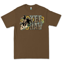 Cacao Yee haw Cowboy western Premium Tee - HowdyJamesFarm