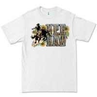 White Yee haw Cowboy western Premium Tee - HowdyJamesFarm