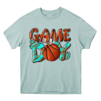 Arona Game day leopard basketball Heavy Core Tee - NancyCooperArtShop