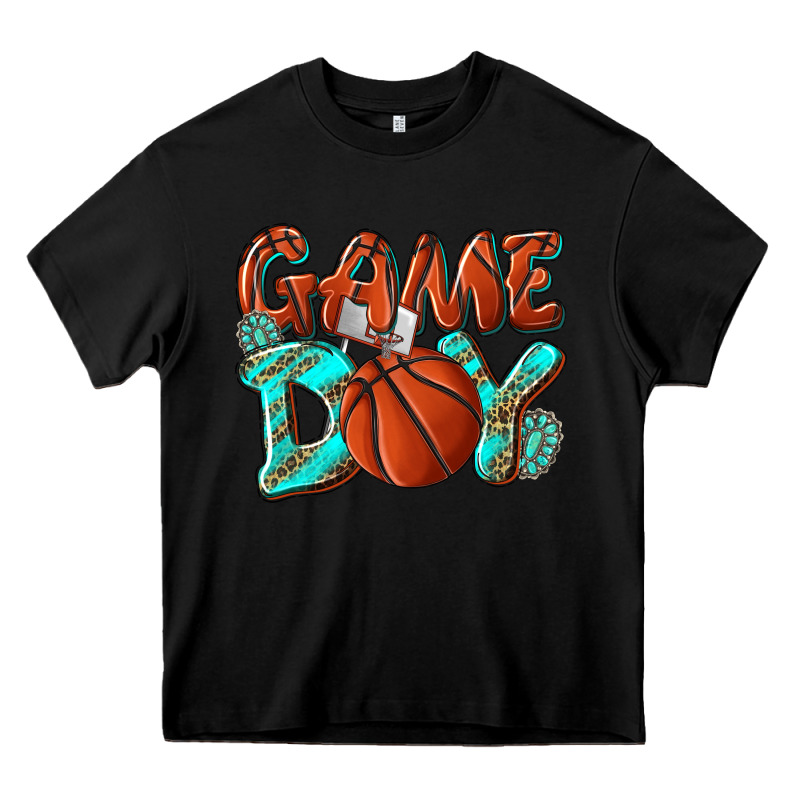 Game Day Leopard Basketball Heavy Core Tee by NancyCooperArtShop | Teevron