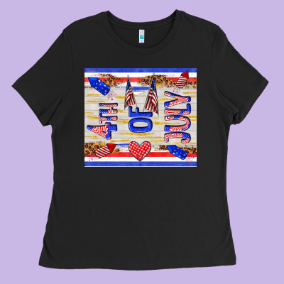4 Th Of July Ladies Tee Designed By Tumblerdesignbyshophia