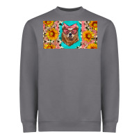 Storm mama bear with sunflowers and glasses license plate Heavyweight Sweatshirt - Artiststas