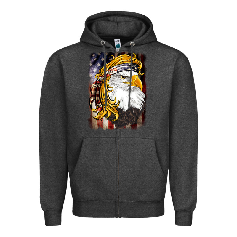 American Mullet   Eagle Zipper Hoodie by BarkalooDesign | Teevron
