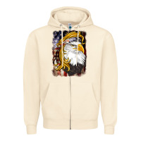 Sandshell american mullet   eagle Zipper Hoodie - BarkalooDesign