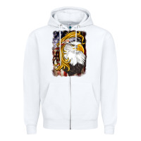 White american mullet   eagle Zipper Hoodie - BarkalooDesign