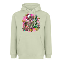 Matcha pink coffee gifts christmas skeleton coffee Heavyweight Hoodie - AdoDesignShop