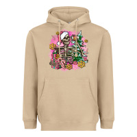 Mushroom pink coffee gifts christmas skeleton coffee Heavyweight Hoodie - AdoDesignShop
