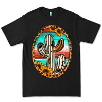 Black cowhide serape and sunflower cactus Premium Tee - Jasminsmagicworld