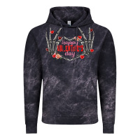 Cloud Black Happy Valentine's Day skeleton hands Vintage Hoodie - FaDigitalArtStudio