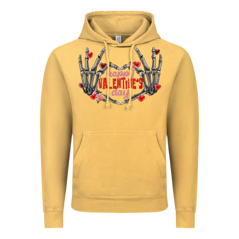 Happy Valentine's Day Skeleton Hands Vintage Hoodie by FaDigitalArtStudio | Teevron