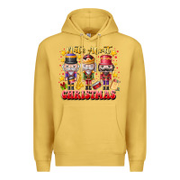 Antique Gold Nuts About Christmas Premium Hoodie - CowhideDigitalArt