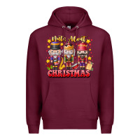 Burgundy Nuts About Christmas Premium Hoodie - CowhideDigitalArt