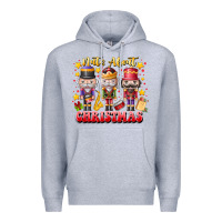 Heather Grey Nuts About Christmas Premium Hoodie - CowhideDigitalArt