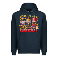 Navy Nuts About Christmas Premium Hoodie - CowhideDigitalArt