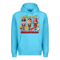 Ocean Blue Nuts About Christmas Premium Hoodie - CowhideDigitalArt