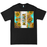 Black western mother's day mama with turquoise and sunflowers and leopard tu Premium Tee - TumblerDesignByShophia