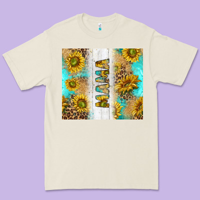 Western Mother's Day Mama With Turquoise And Sunflowers And Leopard Tu Premium Tee Designed By Tumblerdesignbyshophia