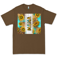 Cacao western mother's day mama with turquoise and sunflowers and leopard tu Premium Tee - TumblerDesignByShophia