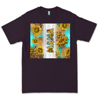 Plum western mother's day mama with turquoise and sunflowers and leopard tu Premium Tee - TumblerDesignByShophia