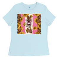 Baby Blue skull mom sunflowers Ladies Tee - TumblerDesignByShophia
