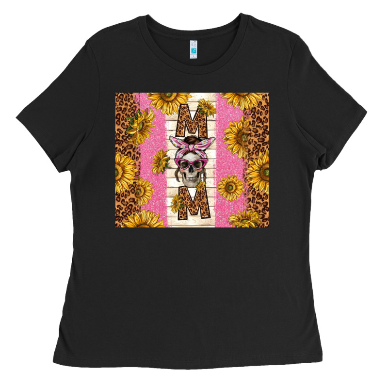 Skull Mom Sunflowers Ladies Tee by TumblerDesignByShophia | Teevron
