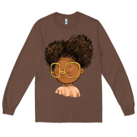 Chestnut black girl Long Sleeve Tee - FaDigitalArtStudio