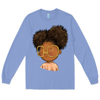 Colony Blue black girl Long Sleeve Tee - FaDigitalArtStudio