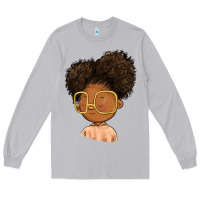 Moon Dust black girl Long Sleeve Tee - FaDigitalArtStudio