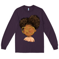 Plum black girl Long Sleeve Tee - FaDigitalArtStudio