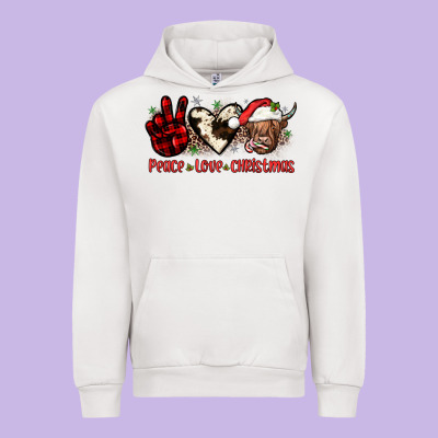 Peace Love Christmas Urban Hoodie Designed By Jahusdesignshop