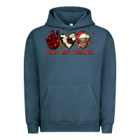 Pigment Midnight Navy peace love christmas Urban Hoodie - JahusDesignShop