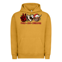 Pigment Peanut Butter peace love christmas Urban Hoodie - JahusDesignShop