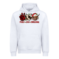 White peace love christmas Urban Hoodie - JahusDesignShop