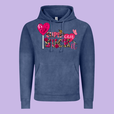 Cupid Can Suck It Valentine's Day Vintage Hoodie Designed By Fadigitalartstudio