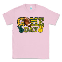 Bubblegum Pink Game day yellow and green team color Classic Tee - HowdyJamesFarm