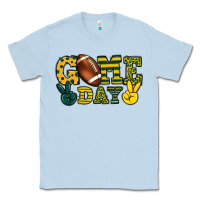Dusty Blue Game day yellow and green team color Classic Tee - HowdyJamesFarm