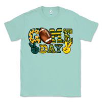 Seafoam Game day yellow and green team color Classic Tee - HowdyJamesFarm