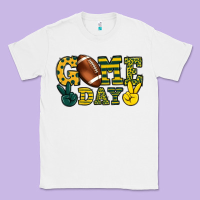 Game Day Yellow And Green Team Color Classic Tee Designed By Howdyjamesfarm